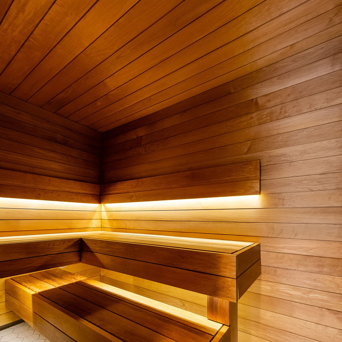 Prosaunas Sauna Wood, Thermo-Aspen 5/4x4" Bench Material | WOOD651
