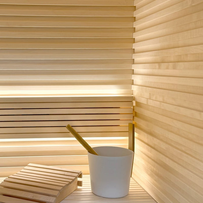 Prosaunas Sauna Wood, Aspen Large Gap Wall Cladding, 1"x3" | WOOD660