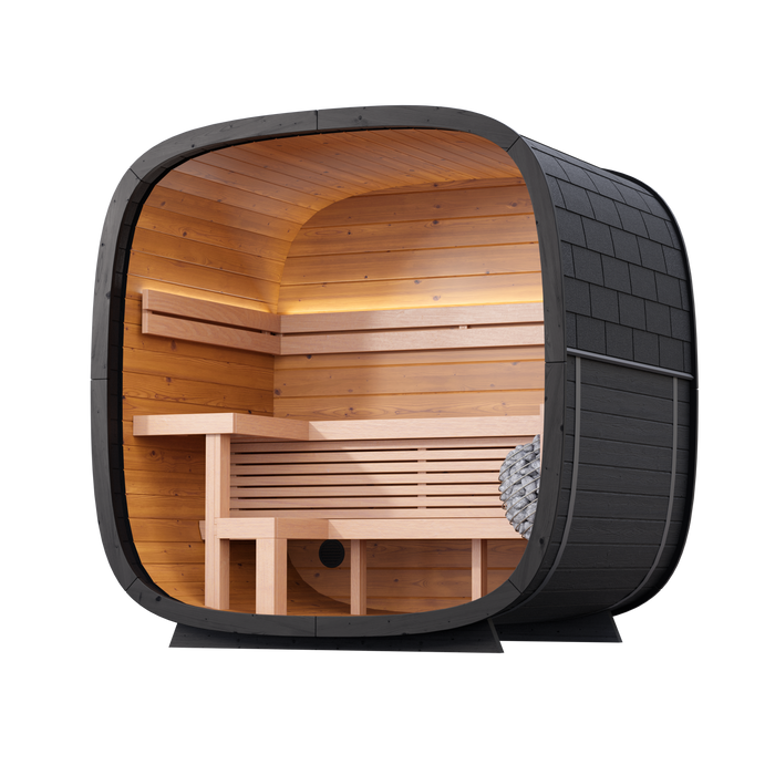 Leil Black Cube Classic Outdoor Sauna Kit