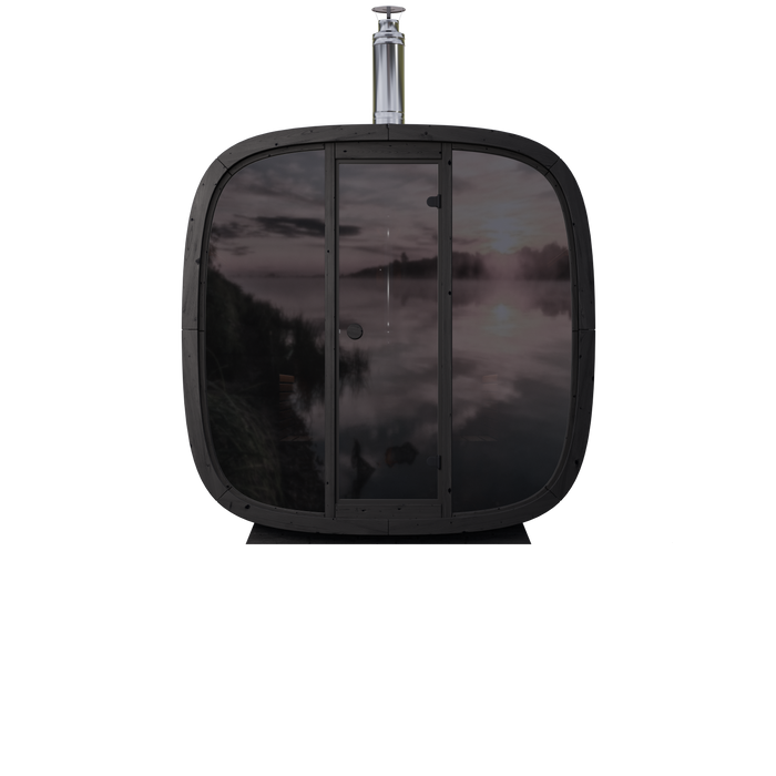 Leil® Black Cube Comfort Outdoor Sauna Kit