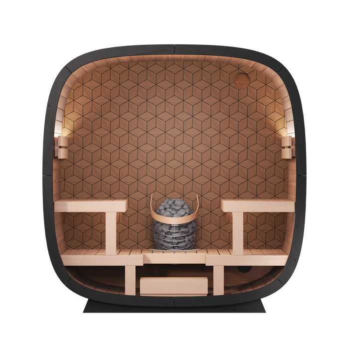 Leil® Black Cube Premium Outdoor Sauna Kit
