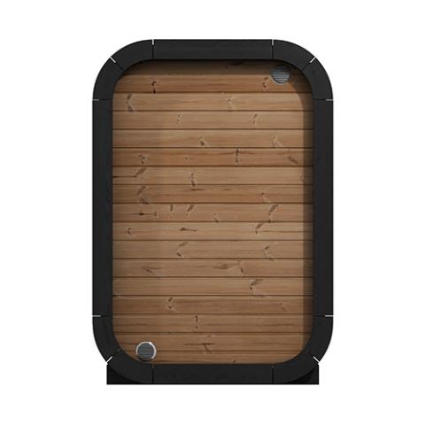 SaunaLife CL3G | Outdoor 2-Person Cube Sauna Kit with Panoramic Window