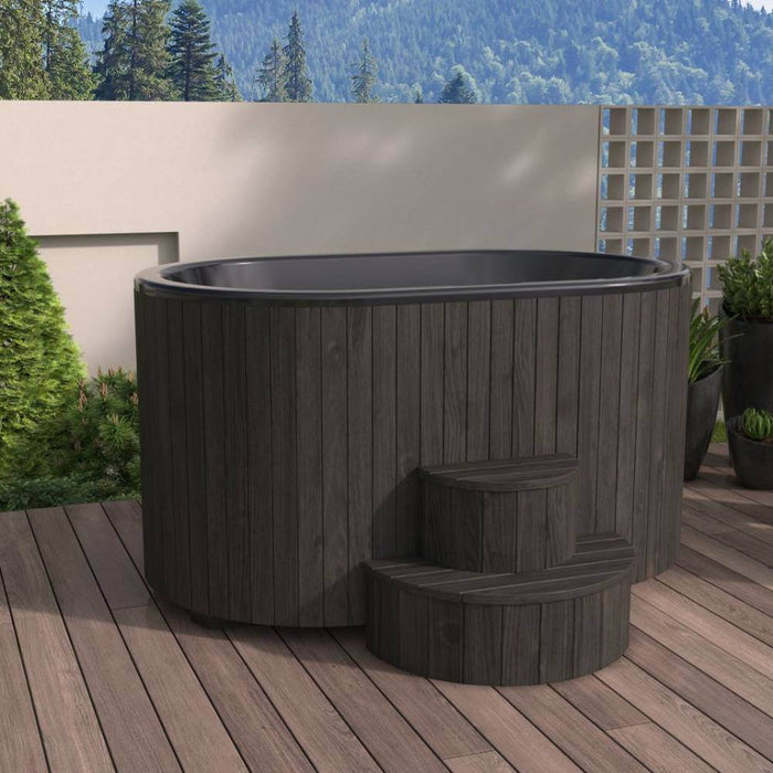 SaunaLife S2B 2-Person Cold/Hot Immersion Tub, Black