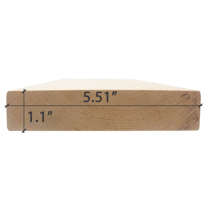 Prosaunas Sauna Wood, Alder 5/4x6" Bench Material | WOOD644