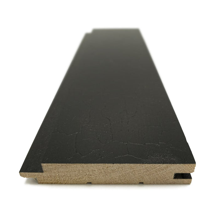 Prosaunas Sauna Wood, Aspen Black-Wax Finished Nickel Gap Wall Cladding, 1"x4" | WOOD671