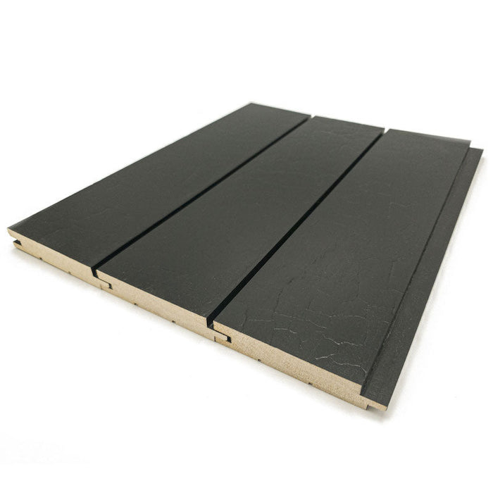 Prosaunas Sauna Wood, Aspen Black-Wax Finished Nickel Gap Wall Cladding, 1"x4" | WOOD671