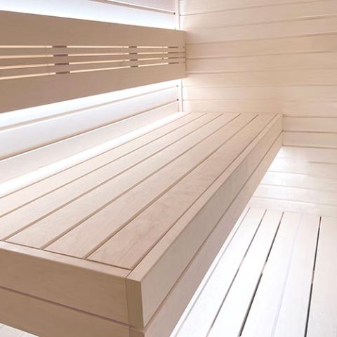 Prosaunas Sauna Wood, Aspen 1"x1" Inside Corner Molding | WOOD675