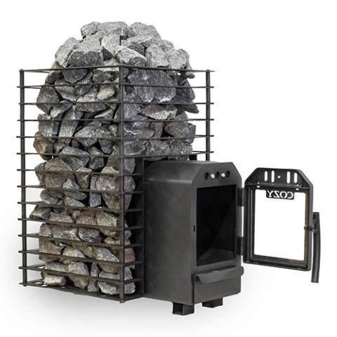 Cozy Heat Quattro 12kW Thru-Wall Wood Burning Sauna Stove