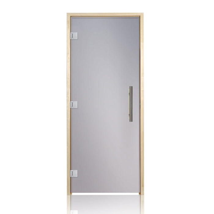 Prosaunas Aspen, Prehung Tinted Glass Sauna Door 24x81 (Left Silver 3 Hinges)