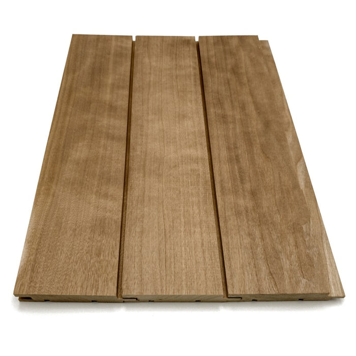 Prosaunas Sauna Wood, Thermo-Aspen Nickel Gap Wall Cladding, 1"x4" | WOOD665