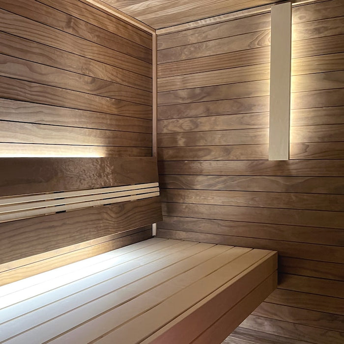 Prosaunas Sauna Wood, Thermo-Radiata Pine 1"x1" Inside Corner Molding | WOOD687