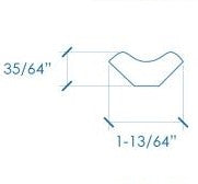Prosaunas Sauna Wood, Aspen 1"x1" Inside Corner Molding | WOOD675