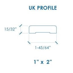 Prosaunas Sauna Wood, Alder 1"x2" Molding | WOOD678