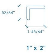 Prosaunas Sauna Wood, Thermo-Radiata Pine 1"x2" Right Angle Molding | WOOD689