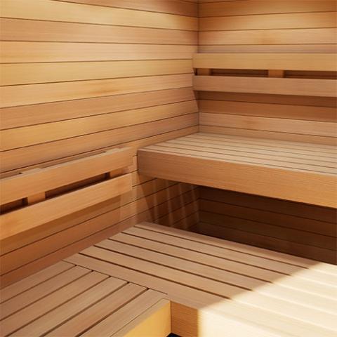 Prosaunas Sauna Wood, Vertical Grain, Clear Grade A+ Cedar 1"x4" V-Gap Wall Cladding