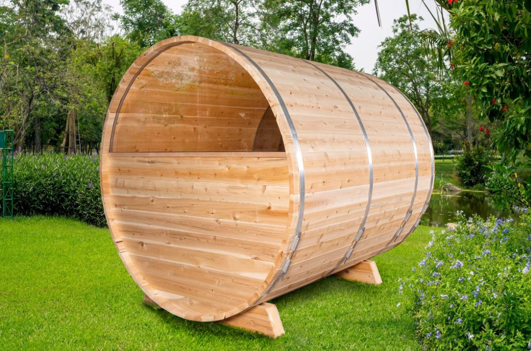 Dundalk Leisure Canadian Timber Serenity MP CTC2245MP Outdoor Barrel Sauna - Secret Saunas
