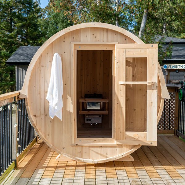 Dundalk Leisure Craft Canadian Timber Harmony Barrel Sauna CTC22W - Secret Saunas
