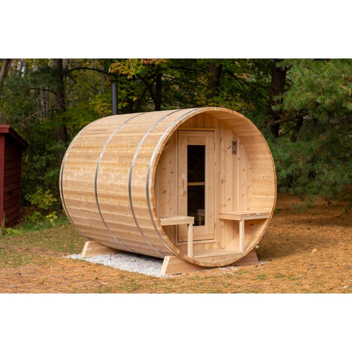 Dundalk Leisure Craft Canadian Timber Serenity Barrel Sauna CTC2245W - Secret Saunas