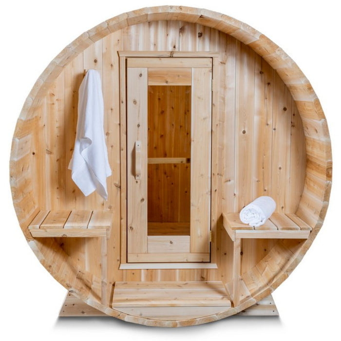Dundalk Leisure Craft Canadian Timber Serenity Barrel Sauna CTC2245W - Secret Saunas