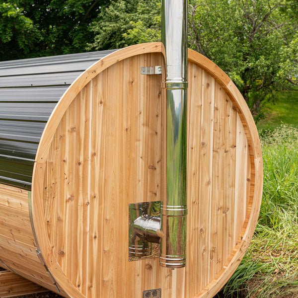 Dundalk Leisure Craft Canadian Timber Serenity Barrel Sauna CTC2245W - Secret Saunas