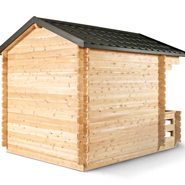 Dundalk Leisure Craft Georgian Outdoor Cabin Sauna with Porch CTC88 PW - Secret Saunas