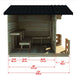 Dundalk Leisure Craft Georgian Outdoor Cabin Sauna with Porch CTC88 PW - Secret Saunas