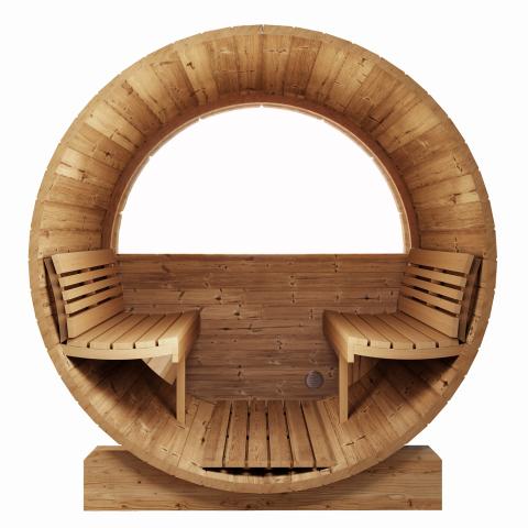 SaunaLife Ergo E6W Barrel Sauna with Window - Secret Saunas