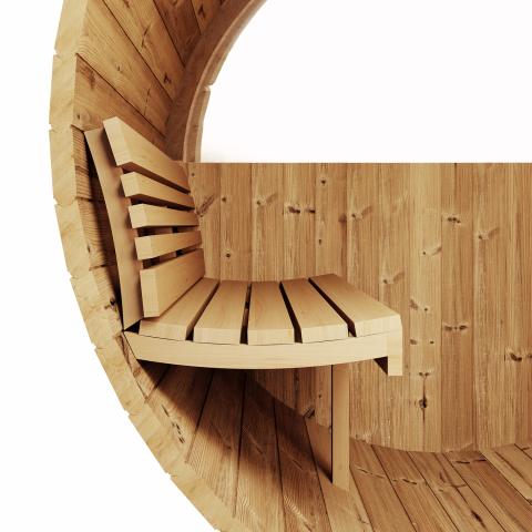 SaunaLife Ergo E6W Barrel Sauna with Window - Secret Saunas