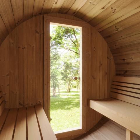SaunaLife Ergo E7 Barrel Sauna - Secret Saunas