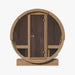 SaunaLife Ergo E7G Barrel Sauna with Glass Front - Secret Saunas