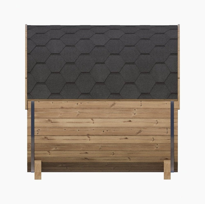 SaunaLife Ergo E7G Barrel Sauna with Glass Front - Secret Saunas