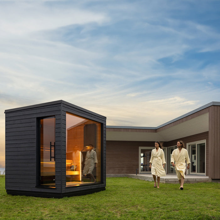 SaunaLife Model G6 Pre-Assembled Outdoor Home Sauna - Secret Saunas