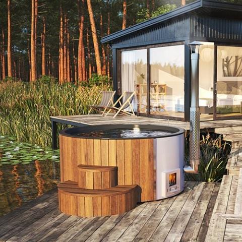 SaunaLife Model S4N Wood-Fired Hot Tub Soak-Series Home Wood-Burning Hot Tub, Up to 6 Persons-SL-MODELS4N - Secret Saunas