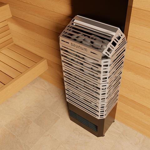 Saunum AIR 5 Sauna Heater Stainless - Secret Saunas